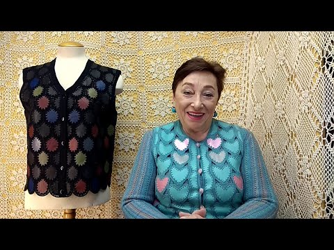 Видео: Жилетка "Чешуя". Мастер-класс по вязанию крючком от О. С. Литвиной.