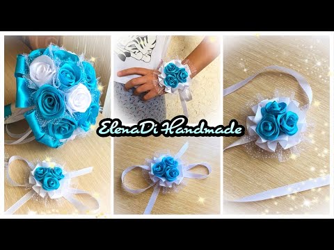 Видео: Бутоньерка на руку\ Бутоньерка для свидетельницы\ Бутоньерка на свадьбу