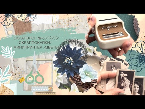Видео: СкрапВлог №4/2025/скраппокупки/минипринтер/цветы