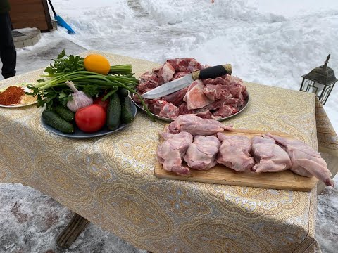 Видео: Перепёлка на мангале и Шашлык из баранины, от Любителя Жареного в Москве!!!