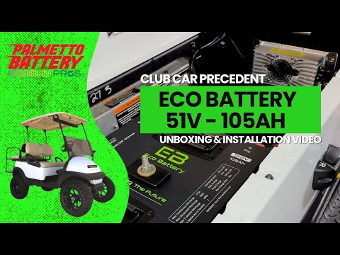 Видео: Установка литиевого аккумулятора Eco Battery 51 В - 105 Ач для гольф-кара ~ 2010 и новее. Прецеде...