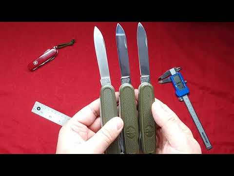 Видео: German Army Knife GAK108 ножи от производителей B&H, Victorinox 1 и 2 поколений