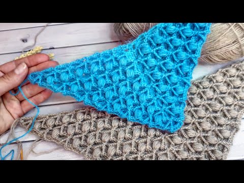 Видео: Новая шаль 3 D//Бактус//Накидка//Рельефные узоры//Crochet shawl