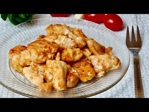 Видео: Мясо ТАЕТ во рту как МАСЛО - БАРХАТНОЕ куриное филе Вкусный Быстрый рецепт курицы в чесночном соусе