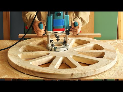 Видео: 4K Изготовление и фрезерование деревянного колеса, making and milling a wooden wheel
