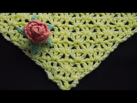 Видео: Вязание крючком ШАЛЬ ДЛЯ НАЧИНАЮЩИХ. Простой узор для шали/ Crochet shawl for beginners Урок 240