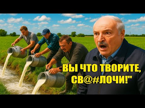 Видео: "Да это преступление!" – Лукашенко проверил фермеров и узнал, что они выбрасывают молоко