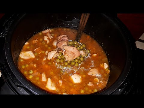 Видео: Пиле с грах в мултикукър