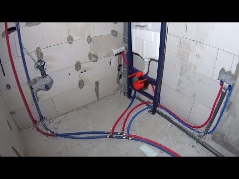 Видео: Монтаж САНТЕХНИКИ в ВАННОЙ и КУХНЕ Монтаж Канализации и Водопровода  Ремонт Однокомнатной квартиры