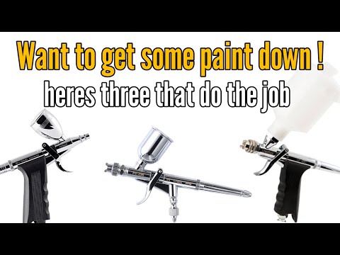 Видео: Полный обзор и тест распыления трех курковых аэрографов, которые наносят краску