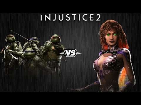 Видео: Injustice 2 - Черепашки-Ниндзя против Старфаер - Intros & Clashes (rus)