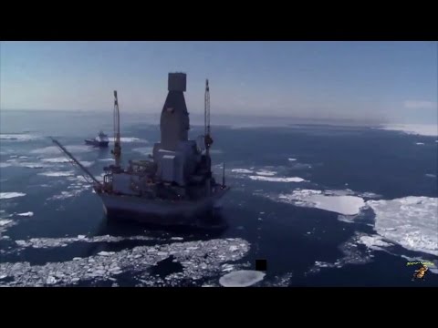 Видео: Охотское море, буровая платформа ОРЛАН