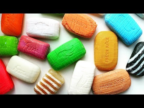Видео: SOAP CUBES HAUL ASMR cutting video \ АСМР DRY SOAP carving | хрустящие кубики, резка сухого мыла P4