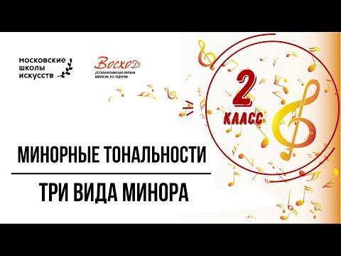 Видео: Зибарева И.Н. 2 класс. Минорные тональности. 3 вида минора.