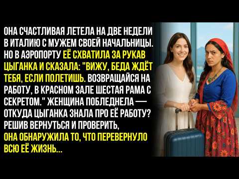 Видео: Счастливая женщина летела с мужем начальницы в отпуск. В аэропорту цыганка остановила её... Не лети!