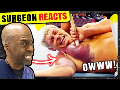 Видео: 20 минут невероятных травм в WWE | Реакция хирурга