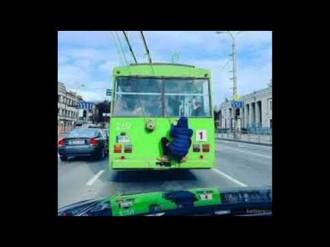 Видео: троллейбус  приколы