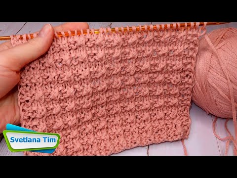 Видео: Очень Простой Узор Рельефный спицами - Любой сможет связать такой узор. ВЯЗАНИЕ СПИЦАМИ