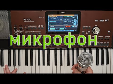 Видео: Korg pa 700: Работа с микрофоном