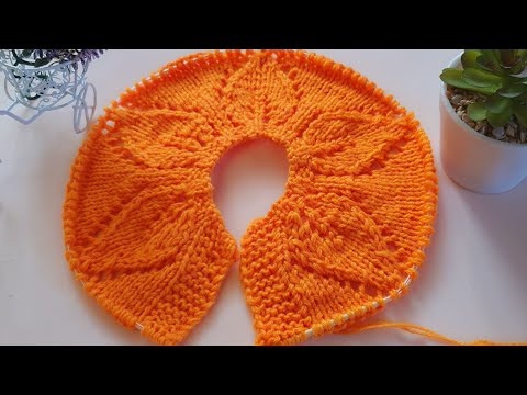 Видео: Вяжем  красивую Круглую Кокетку  поворотными рядами. МК для начинающих.