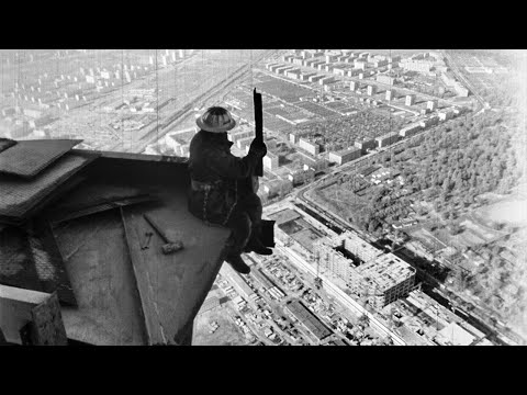 Видео: Возведение телевизионной башни в Останкино, 1969