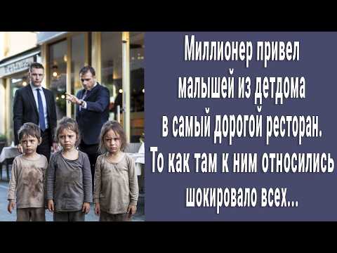 Видео: Миллионер привел малышей из детдома в самый дорой ресторан. То как к ним относились поразило...