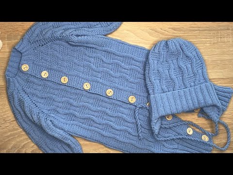 Видео: МК Вязание комбинезона,, МЕЧТА’’ для детей от 0 до 3 месяцев. 3 часть