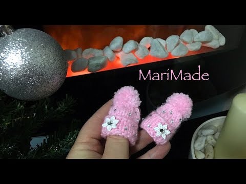Видео: Мини Заколки Вязаные Шапочки МК от Маримейд Mini Art Hats Clips