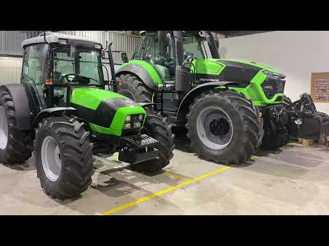 Видео: Deutz Fahr Agrofarm 115G обзор. Работа с пресс-подборщиком, катком, кормораздатчиком