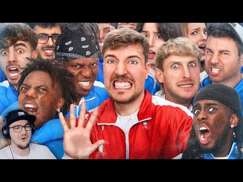 Видео: 50 Ютуберов Борются За $1,000,000 ► Мр Бист ( MrBeast ) | Реакция