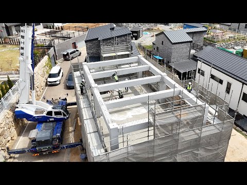 Видео: Процесс строительства дома из бетонных блоков всего за 2 недели. Завод сборного железобетона.