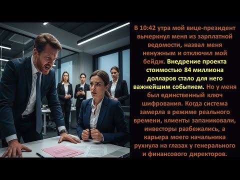 Видео: Мой вице-президент вычеркнул меня из платежной ведомости как «несущественную» — мой ключ шифрования