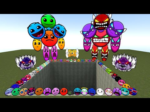 Видео: Lobotomy Dash Geometry Dash Nextbots Family ПАДАЮТ В ДЫРУ Преследуя меня Gmod