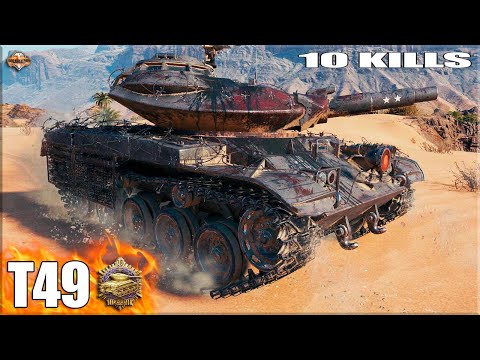 Видео: 10 фрагов на ФУГАСАХ Т49 ✅ World of Tanks лучший бой ЛТ-9