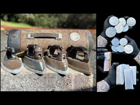Видео: 80-летняя компания Electrolux расплавила и выбросила мусор - Плавление металла ASMR - Заливка олова