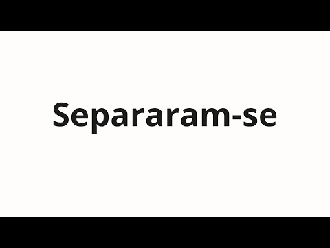 Видео: Как произносить Separaram-se
