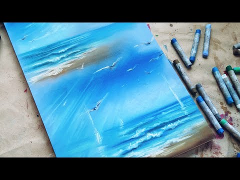 Видео: МОРЕ |Рисование сухой пастелью🌍