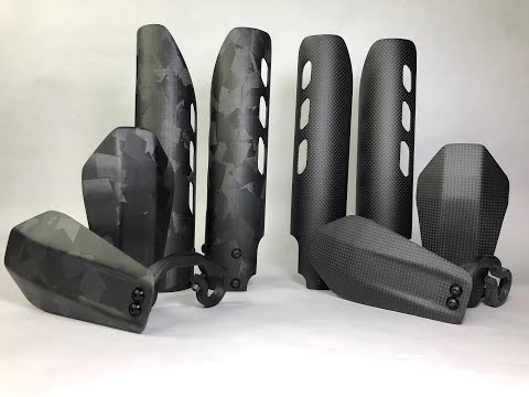 Видео: Защита рук из карбона и  щитки на вилку