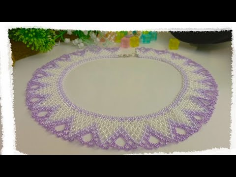 Видео: DIY НЕЖНОЕ СВЕТЛОЕ КОЛЬЕ из бисера