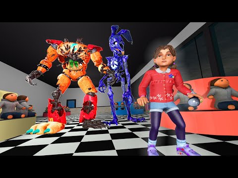 Видео: АНИМАТРОНИКИ SECURITY BREACH RUIN ГОНЯЮТСЯ ЗА НАМИ Five Nights at Freddy's FNAF COOP ► Garry's Mod