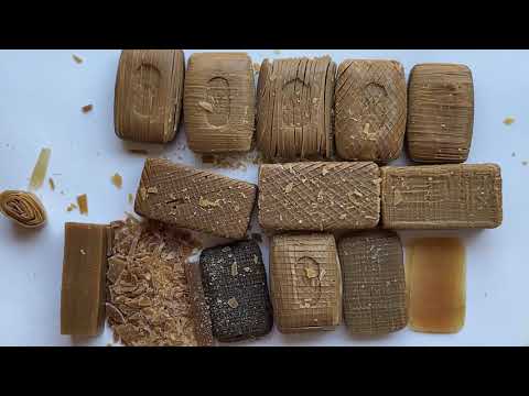 Видео: Tar soap cubes 🟫 dry tar soap 🟫 cutting tar soap cubes 🟫 дегтярное мыло 🟫 дегтярные кубики 🟫