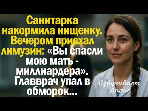 Видео: Санитарка накормила нищенку. Приехал лимузин- «Вы спасли мою мать-миллиардера». Главврач обмер....