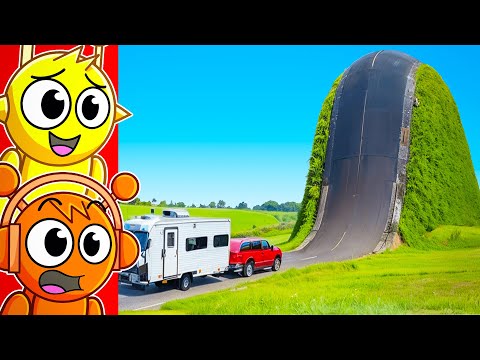 Видео: Реакция на МАШИНЫ против ГИГАНТСКИХ ВЫСТУПОВ! (BeamNG Drive)