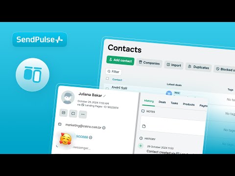 Видео: Як керувати контактами в CRM-системі СендПульс