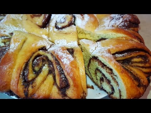 Видео: Сдобный пирог, цыганка готовит. Сдобный венок с корицей. Gipsy cuisine.