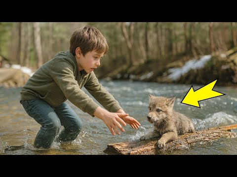 Видео: РЕБЁНОК СПАС ВОЛЧОНКА ИЗ ЛЕДЯНОЙ РЕКИ... И ПОСЛЕ ЭТОГО НИКТО НЕ СМОГ СДЕРЖАТЬ СЛЁЗ!