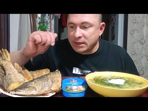 Видео: Мукбанг/обжорыч/вкусняшки/суп с клёцками, Жареная щука/mukbang/devoured/