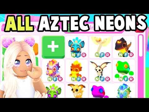 Видео: Обмениваю на ВСЕХ НЕОНОВЫХ АЦТЕКСКИХ ПИТОМЦЕВ в Adopt Me!