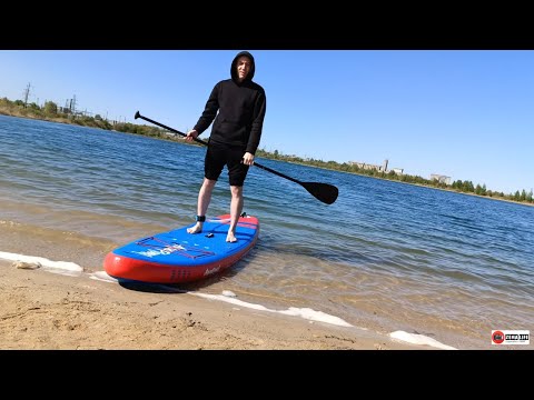 Видео: Первый раз на SUP-board/САПборд. Новые ощущения и эмоции. Распаковка, обзор, тест.