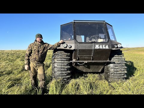 Видео: Первые полевые испытания болотохода